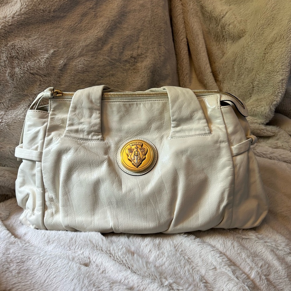 EUC Gucci Hysteria Cream Leather Handbag